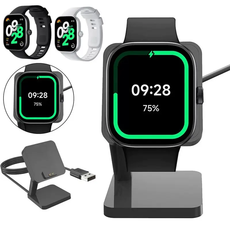 

Mini USB Charging Dock Station for Xiaomi Redmi Watch 4/Watch 3 Band with 1m Adapter Cable Desktop Stand Holder Portable Charger
