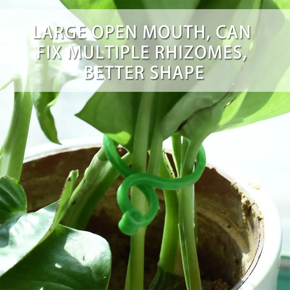 

100 шт. зажим для овощных растений, цветочный сад, зеленые пластиковые зажимы для поддержки лозы