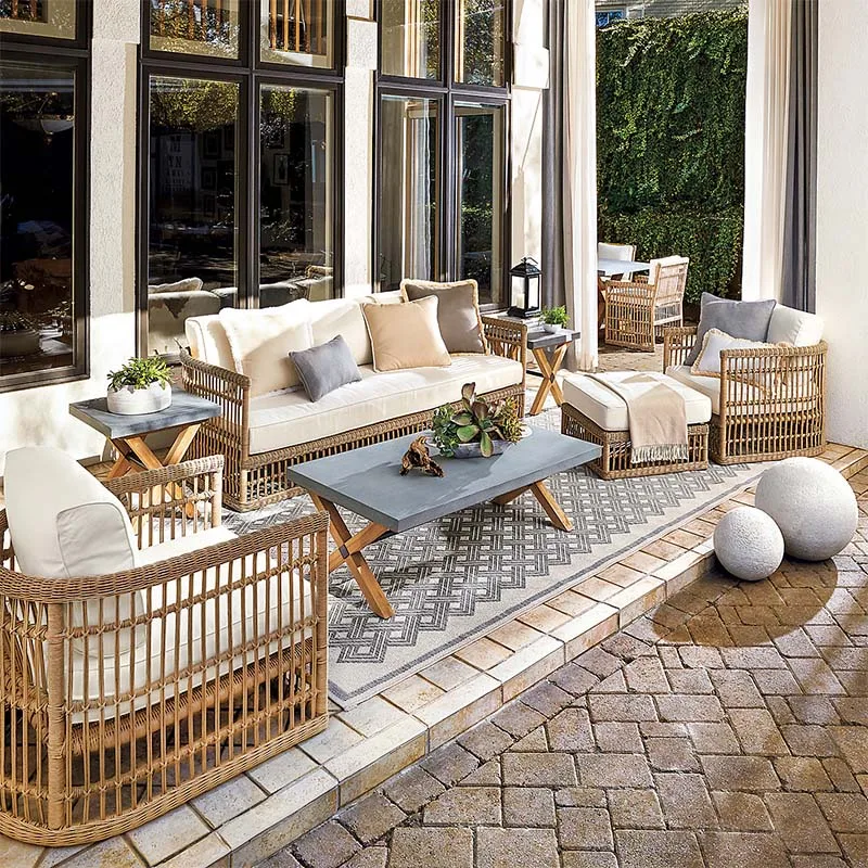 Outdoor Sofa, Courtyard Garden, Outdoor Hotel, Homestay, Outdoor Furniture, Waterproof and Sunscreen Table and Chair Combination
