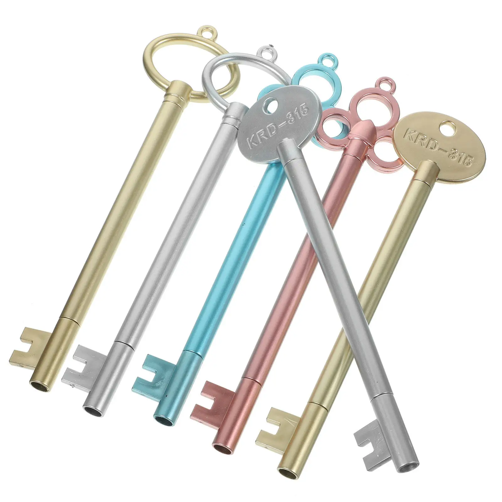 

12Pcs Key Style Gel Pens Portable Comfortable Grip Writing Pens for Office Study Homework Exams Smooth Writing Student