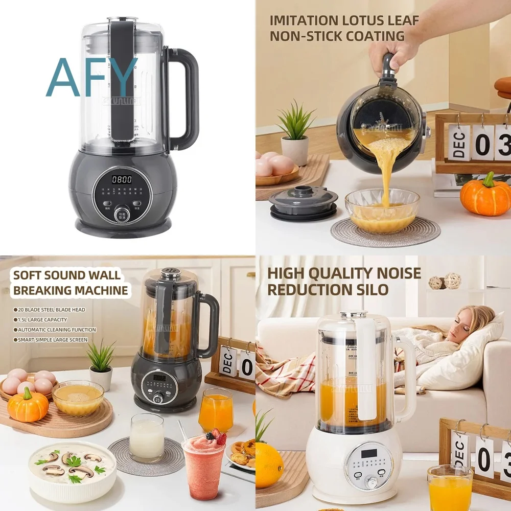 Automatic Soymilk Maker for Home Kitchen Use Intelligent Food Blender Juicer with Large Capacity High Speed Electric Juice