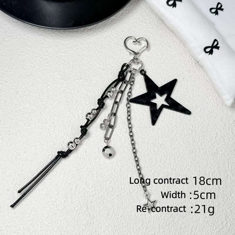Women'S Bag Hollow Out Star Keychain Pendant Ornament Handmade Stitching Charm Mobile Phone Chain Fashion Accessory Gift