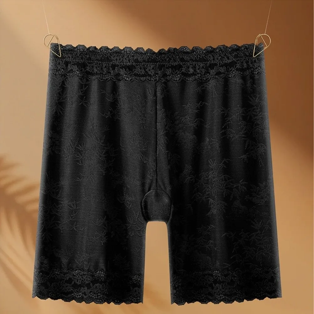 High Waist Safety Shorts Seamless Anti-Roll-Down Underdress Shorts Lace Layering Anti-Exposure Anti-Chafing Shorts Under Skirt