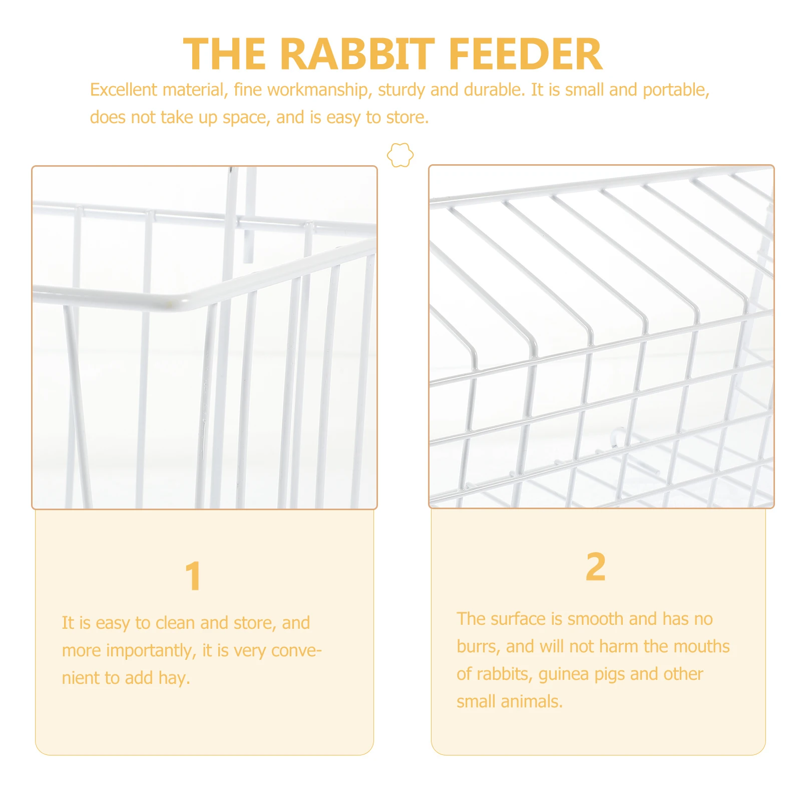

1pc Rabbit Hay Feeder Hanging Rack For Cage Clean Feed Storage Bunny Chinchilla Guinea Pig Feeding Supply Pet Cage Accessories