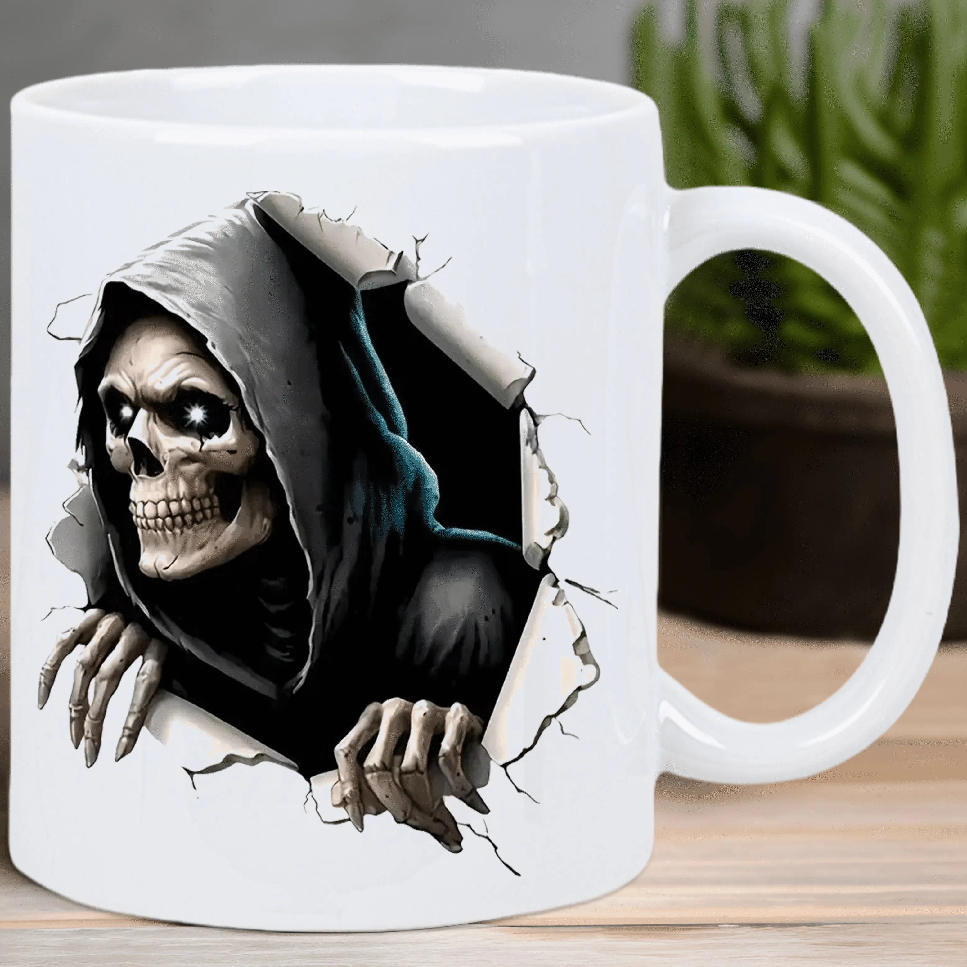 

Керамическая кофейная кружка Zombie Climbing Out of Wall, многоразовая, изолированная, только для ручной стирки, многоцелевая, не требуется электричество, для Co