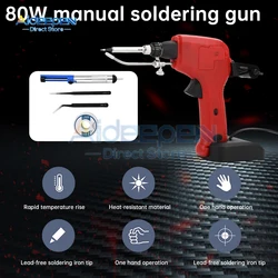 Red Soldering Iron 80W Eagle Beak Heat Absorbing Handheld Gun 50G Wire Heating Home Repair Internal Tools Hand Spot Tin