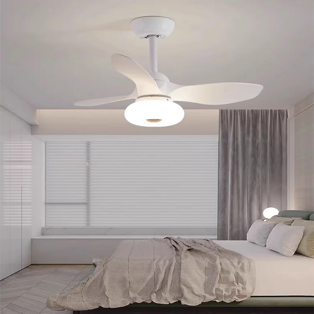 Electric Fan Integrated Ceiling Fan Light Mute Simple Two-Blade Ceiling Fan Fan Light Bedroom Living Room Restaurant Modernity