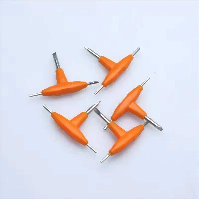Orange Black T-shaped three-purpose Screwdriver Tool Sets Suitable for Maintenance Communication Equipment 6pcs/bag