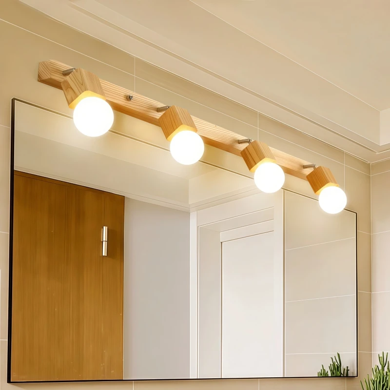 E27 Wooden LED Ceiling Lamp Nordic Surface Mounted Bedroom Chandelier Bedside Dining Room Aisle Home Decor Ceiling Spot Lighting