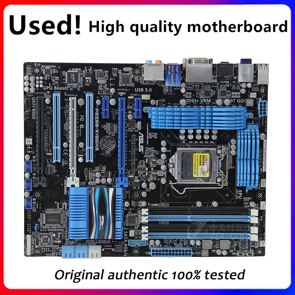 For ASUS P8Z68-V GEN3 Computer Motherboard LGA 1155 DDR3 For Intel Z68 P8Z68 Desktop Mainboard  SATA II PCI-E X16 Used