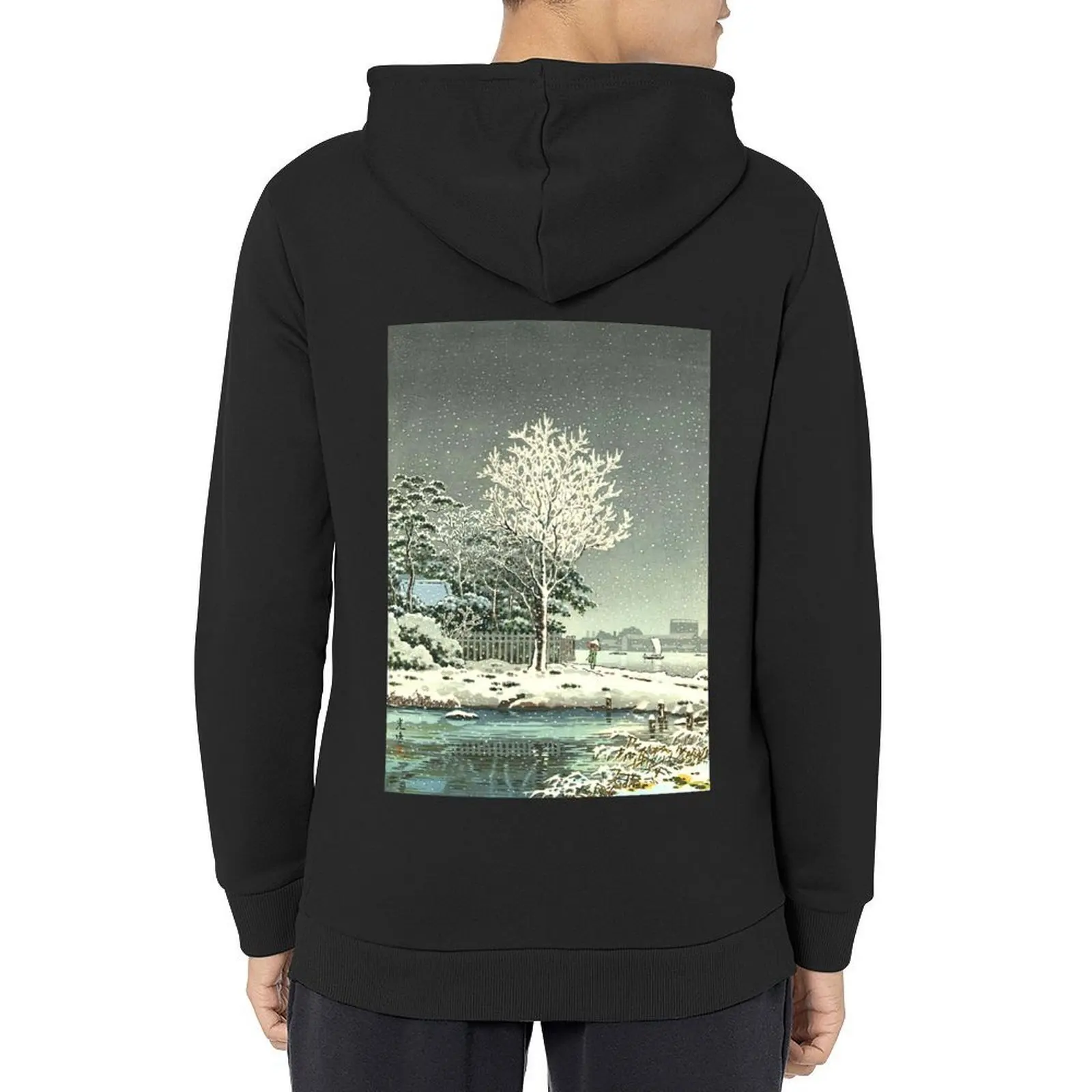 

Tsuchiya Koitsu - Snow on the Sumida River Hoodie male clothes autumn clothes men's coat autumn hoodie