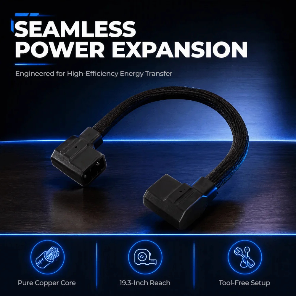 XT150 Connector Battery Connection Cable Gray Braided Solar Generator Cable Extra Battery Cable High Current Generator Cable