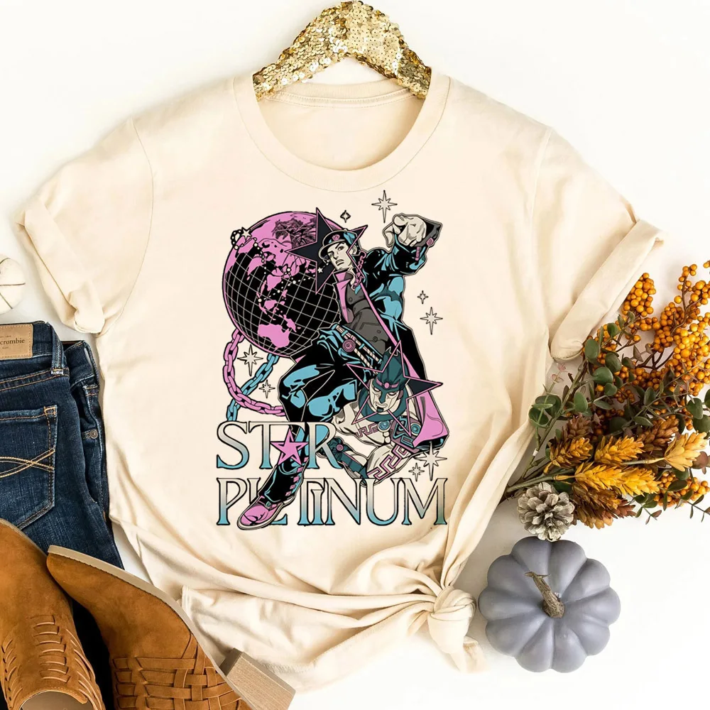 Jojo Bizarre Adventure Gyro Zeppeli top tees female dollette japanese 80s manga anime tshirt vintage y2k emo party gothic