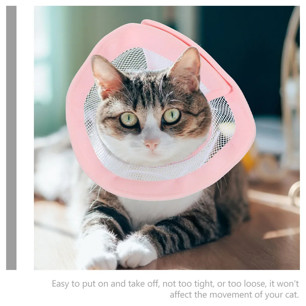 

Cat Neck Cone Soft PVC Collar After Surgery Recovery Comfortable Breathable Cat Anti-Licking Collar Pet Supply