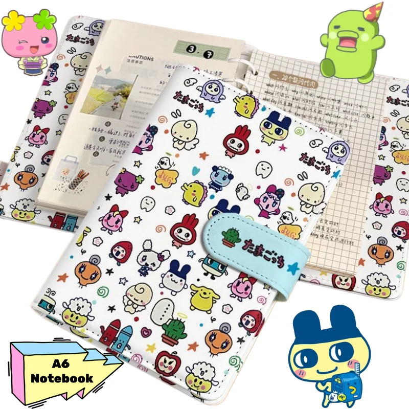 

Новый блокнот с аниме-принтом Тамагочи, милый, из ПУ, персонализированный, для девочек, с магнитной застежкой, студенческая канцелярия, приз