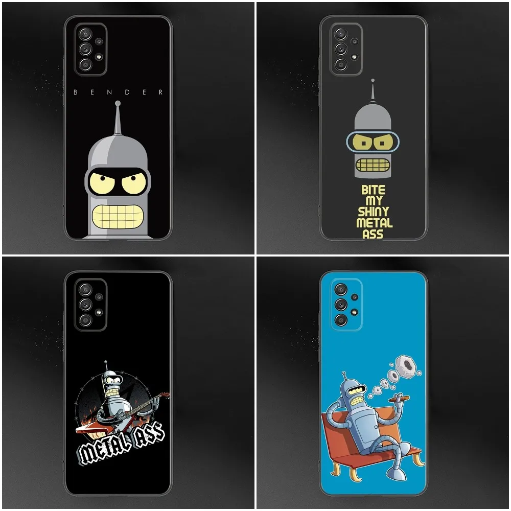 

F-Futurama Anime B-Bender Phone Case For Samsung S24,S23,S22,S21,S20,S10,S10E,S9 Plus FE Note 20 Ultra 10,9 Plus Black