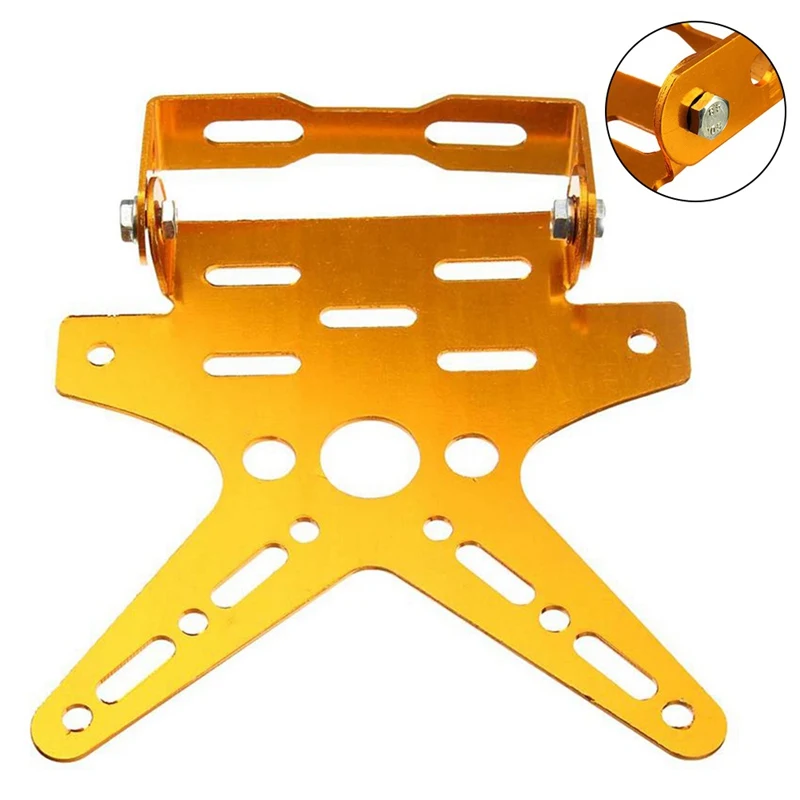 Universal Aluminum Adjustable Mount Bracket Registration Number Plate Cover Motorbike Parts Motorcycle License Plate Holder