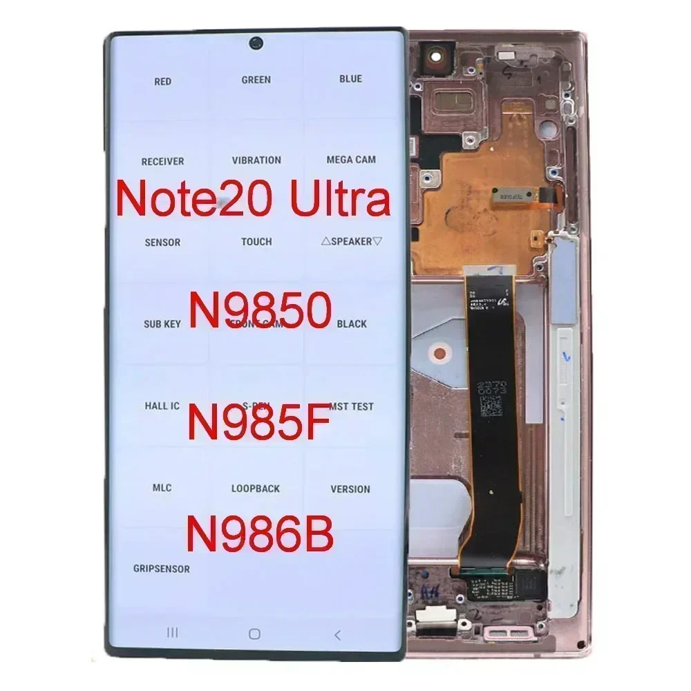 Wyświetlacz Super AMOLED Note 20 Ultra z ramką LCD do Samsung Galaxy Note20 Ultra 5G N986B N985F Zestaw ekranu dotykowego z digitizerem — zdjęcie produktu 7