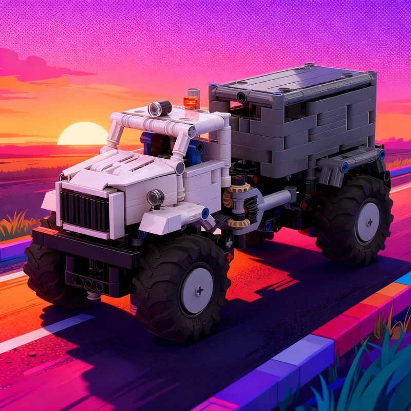 

601pcs MOC Technical GAZ Mammoth Model Building Blocks Construction Toy DIY Creative Education Christmas Gifts Idea Brick Kids