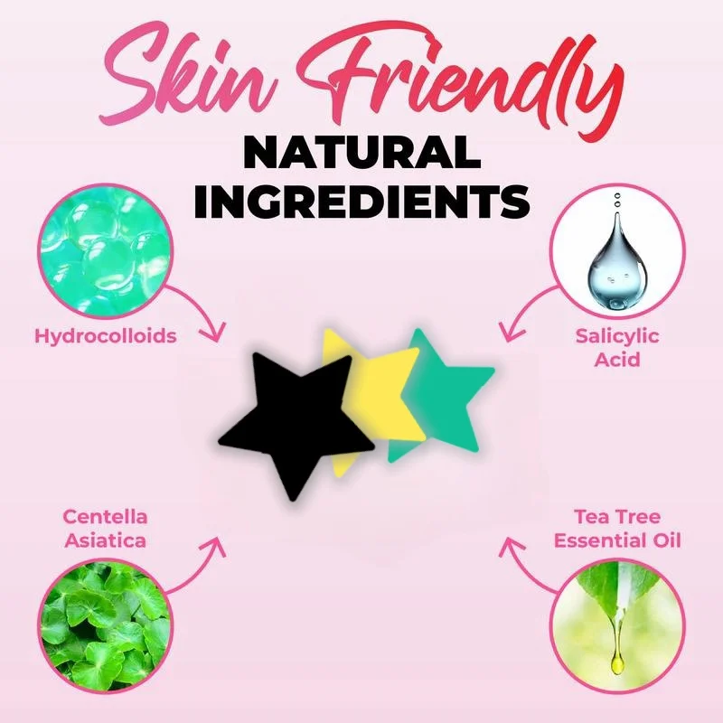 160 قطعة من رقع حب الشباب على شكل نجمة لطيفة وغير مهيجة، تغطي عيوب حب الشباب وهي مقاومة للماء وقابلة للتنفس