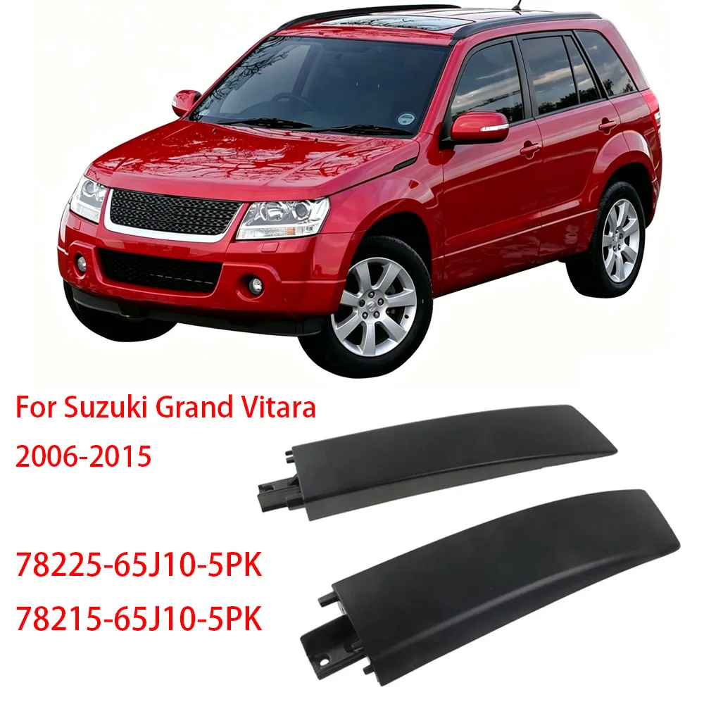 

For Suzuki Grand Vitara 2006-2015 1 Pair Car Roof Rack Rail Front End Cap L&R Side Plastic Black 78225-65J10-5PK 78215-65J10-5PK