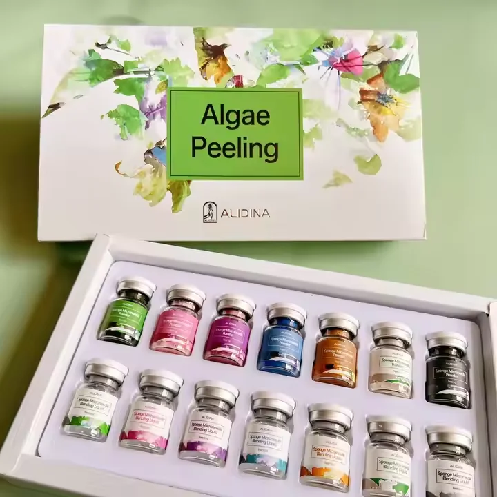 GD Nicht-invasive Narbenreparatur Algen Kristallines Pulver Algenpeeling Schwamm Bio Peeling Therapie Spongilla Gewürze Erholungsset