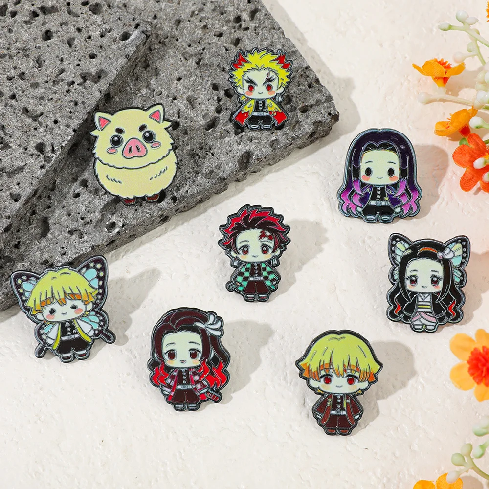Demon Slayer Enamel Pin Set -  - Enamel Pin Set recension och pris