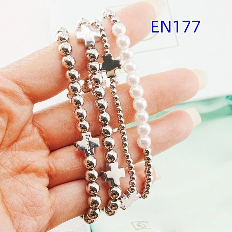 

VKVVA Fashion Jewelry 4pcs Sliver-plated Plated Cross Bracelet Set for Women Birthday Gifts, Unique Gift