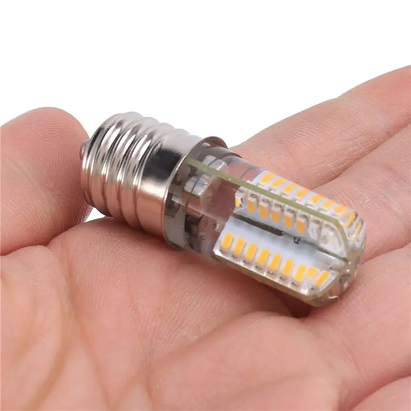 B62B-10X E17 Socket 5W 64 LED Lamp Bulb 3014 SMD Light Warm White AC 110V-220V