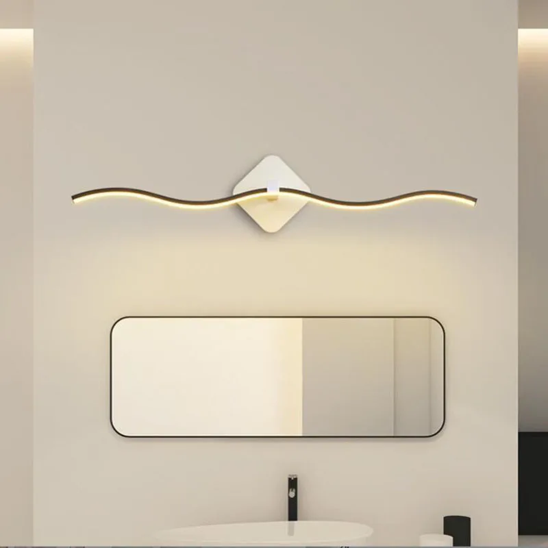 Led Wall Lamp Bathroom Vanity Light 60cm 80cm AC85 - 265V Indoor Modern Wall Sconces Mirror Wall Light Fixtures Black White