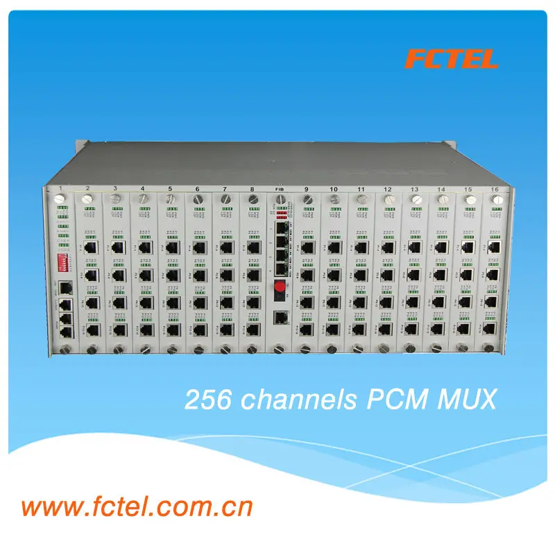 E1 mux, montaje en rack 4U 256 canales PCM MUX
