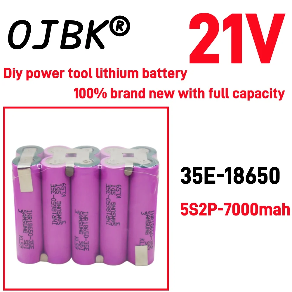 Original 100% full capacity 20A 18650 35E 3500mAh 7000mAh 3S 4S 5S 12.6V 14.8V 18V DIY screwdriver battery welding battery pack