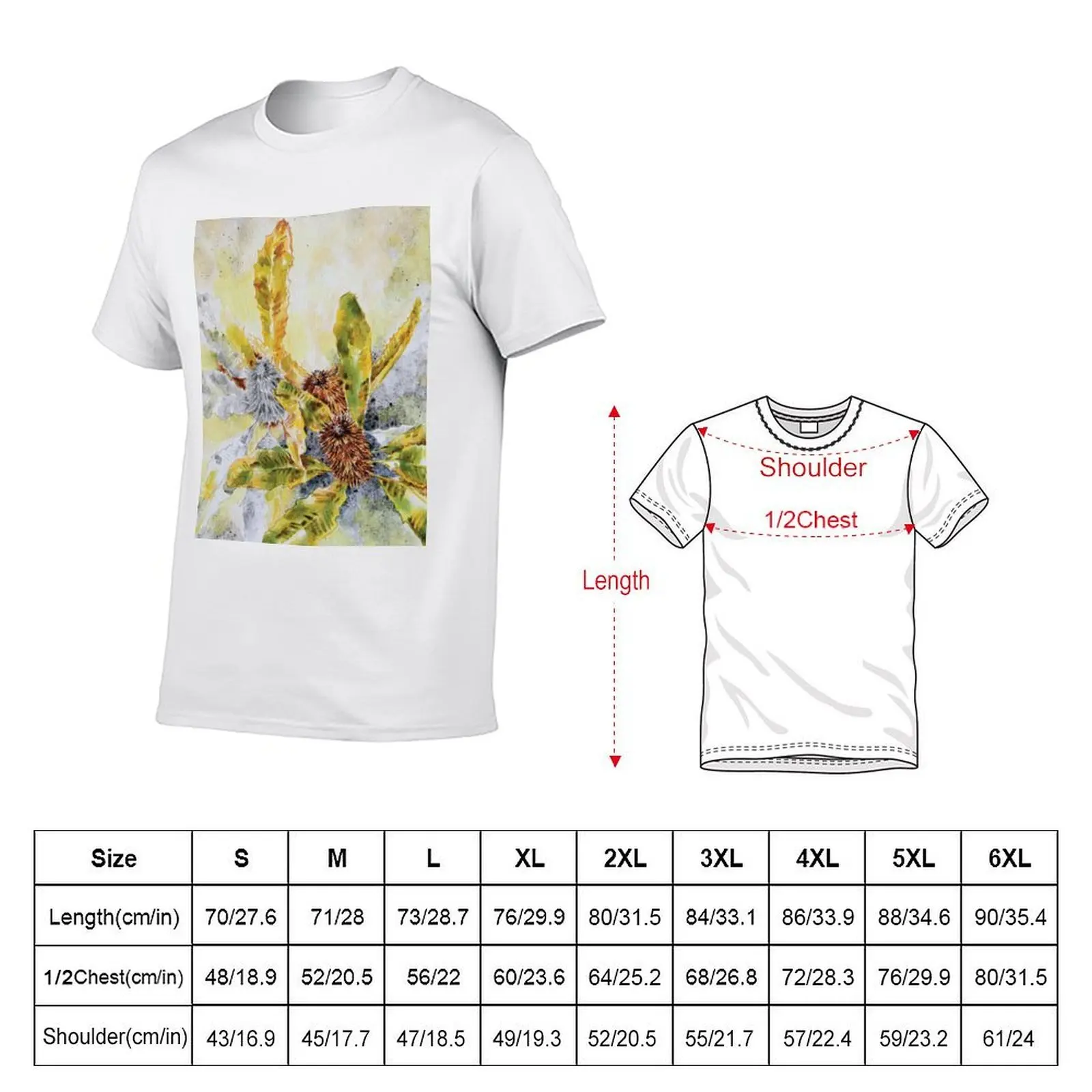 Australian Banksia Leaves and Spent Flowers T-Shirt topping baggy shirts fitted t shirts for men