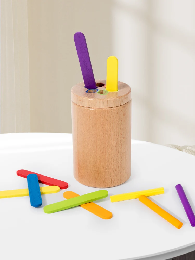Montessori Spielzeug Holz Farbe Sortierung Spielzeug Feinmotorik Sensorische Matching Spiele Pädagogisches Kind Spielzeug Für 1-3 Jahre alt 3 + Geschenk – Detail 11