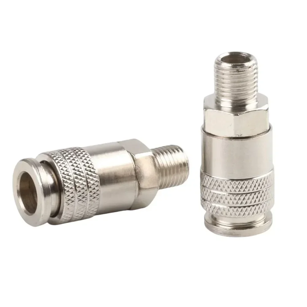 

Connector Pneumatic Fitting G1/4 Male Thread Metal Parts Quick Connector Spare EU Standard For Air Compressor 2pcs