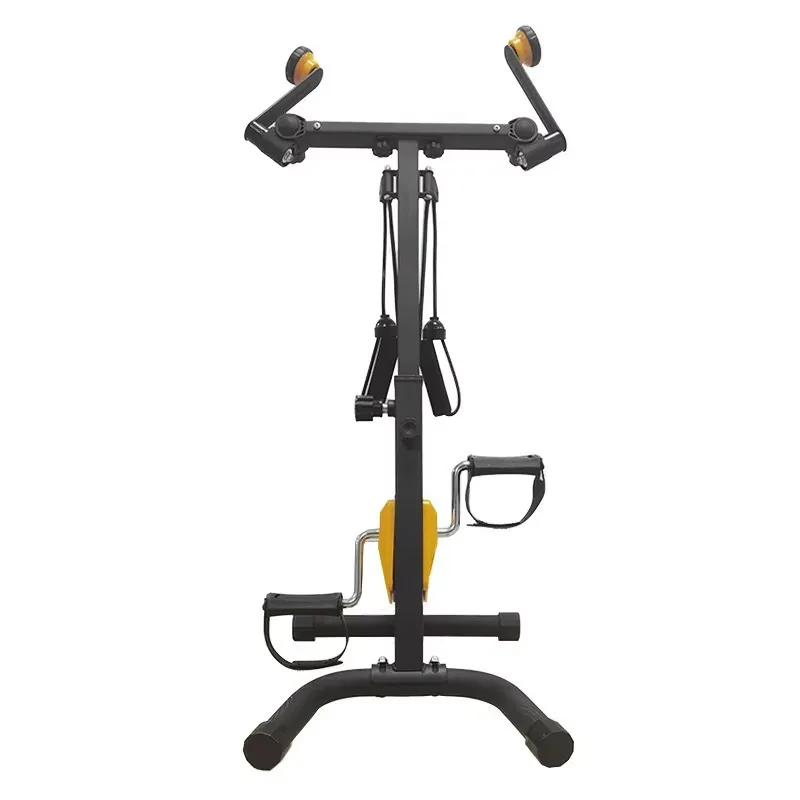 

Folding Pedal Exercise Bike - Seniors Home Rehabilitation Bicycle Handrail Cycling Stepper Leg Pedal Trainer for Recovery