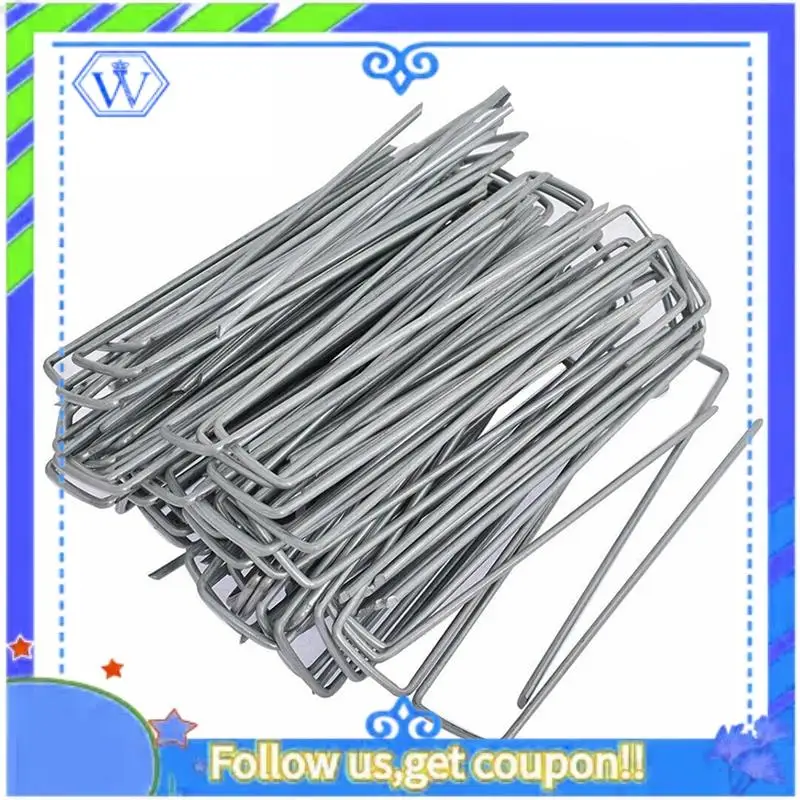 

200Pcs Gardening Planting Fixed Ground Spikes U Shaped Landscape Ground Pin Garden Stakes Securing Pegs Easy Install