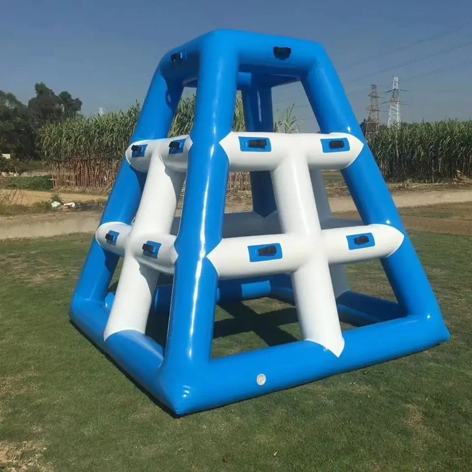 Pool Floats Water Toys,Summer Floating Inflatable Climbing Water Tower, Inflatable Floating Water Slide