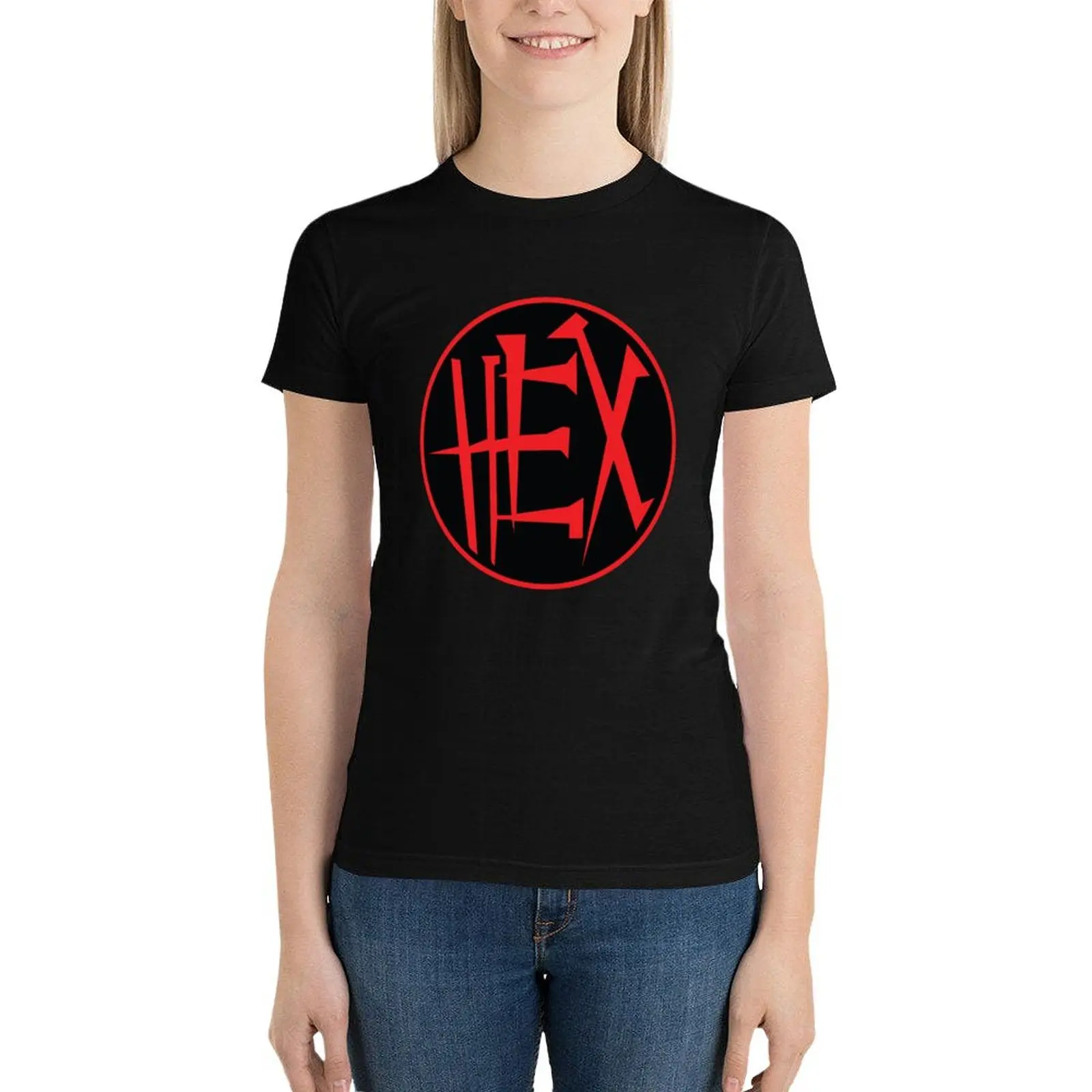 

THE HEX GIRLS LOGO T-Shirt funny female animal print shirt for girls Woman clothing