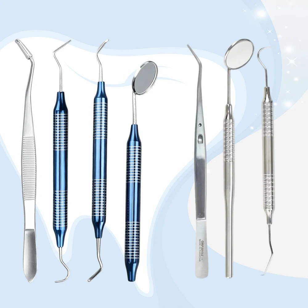 

Dental Hygiene Tool Kit Set Explorer Tartar Scraper Scaler Calculus and Plaque Remover for Teeth Cleaning and Oral Care