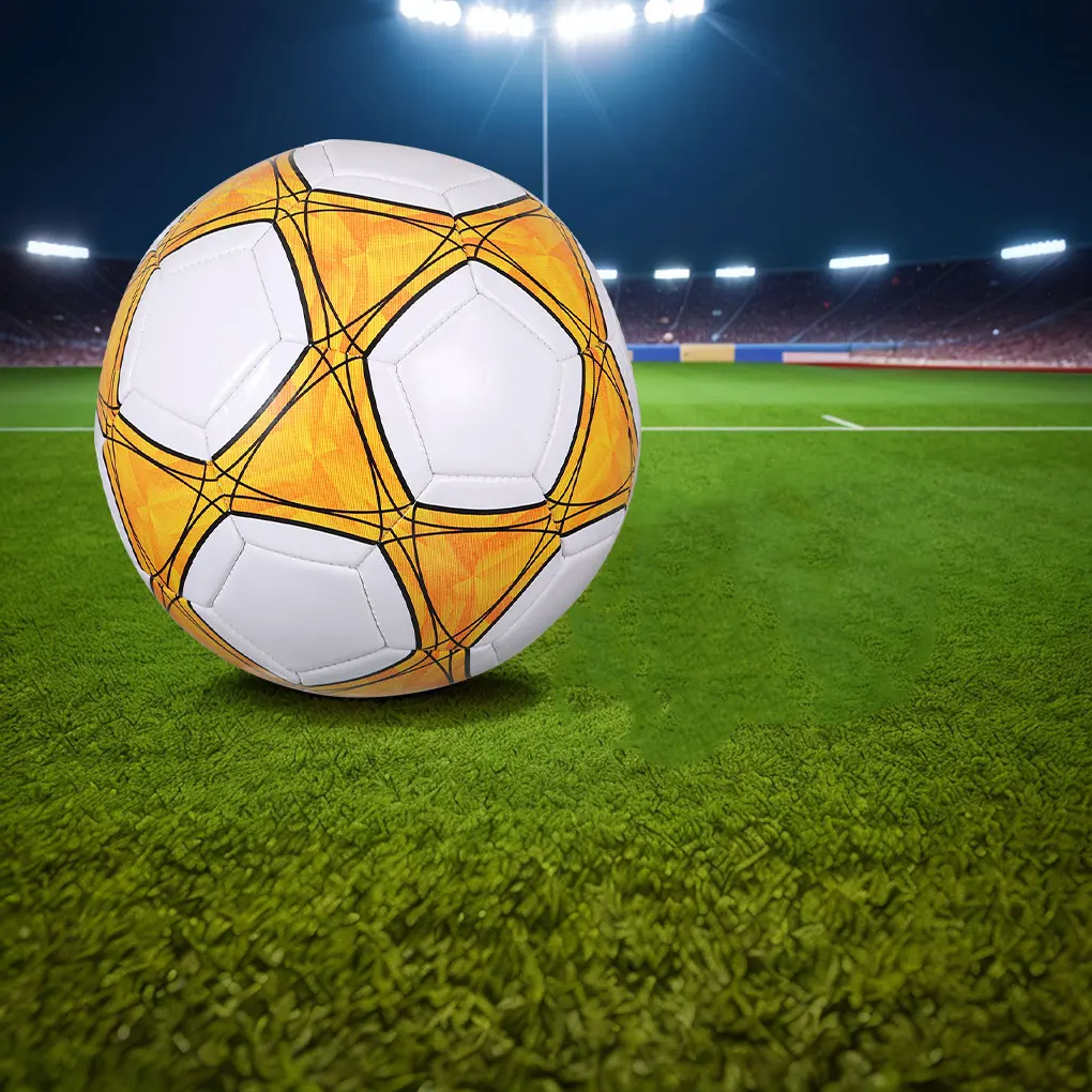 Bola Sepak Bola Ukuran Resmi 5 bola pertandingan PVC/mesin PU-dijahit sepak bola luar ruangan pertandingan latihan sepak bola profesional