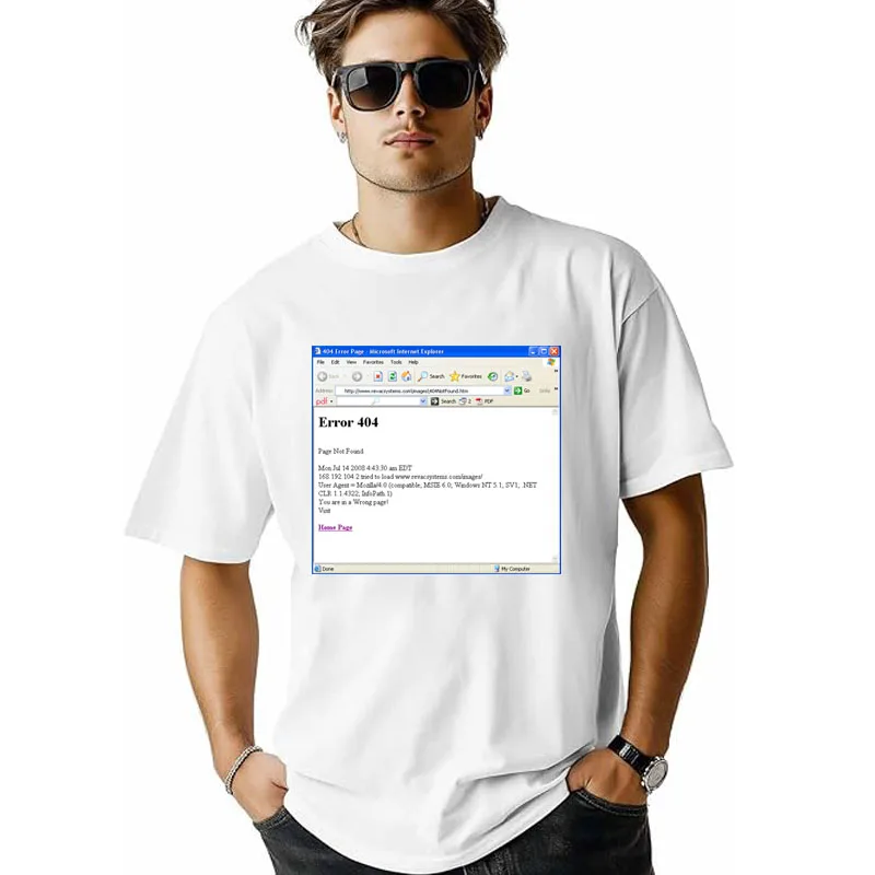 Lustiges Blue Screen of Death Geek Halloween Party Grafik-T-Shirt für Männer, Mode 404-Seiten-Druck, Programmierer Casual T-Shirt aus Baumwolle – Detail 26