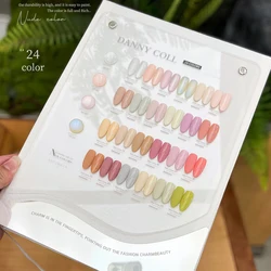 24pcs/lot Spring Summer Ice Cream Gel Nail Polish Set Soak Off Macaron Color UV LED Varnishes Nail Art Candy Gel Polish 15ML