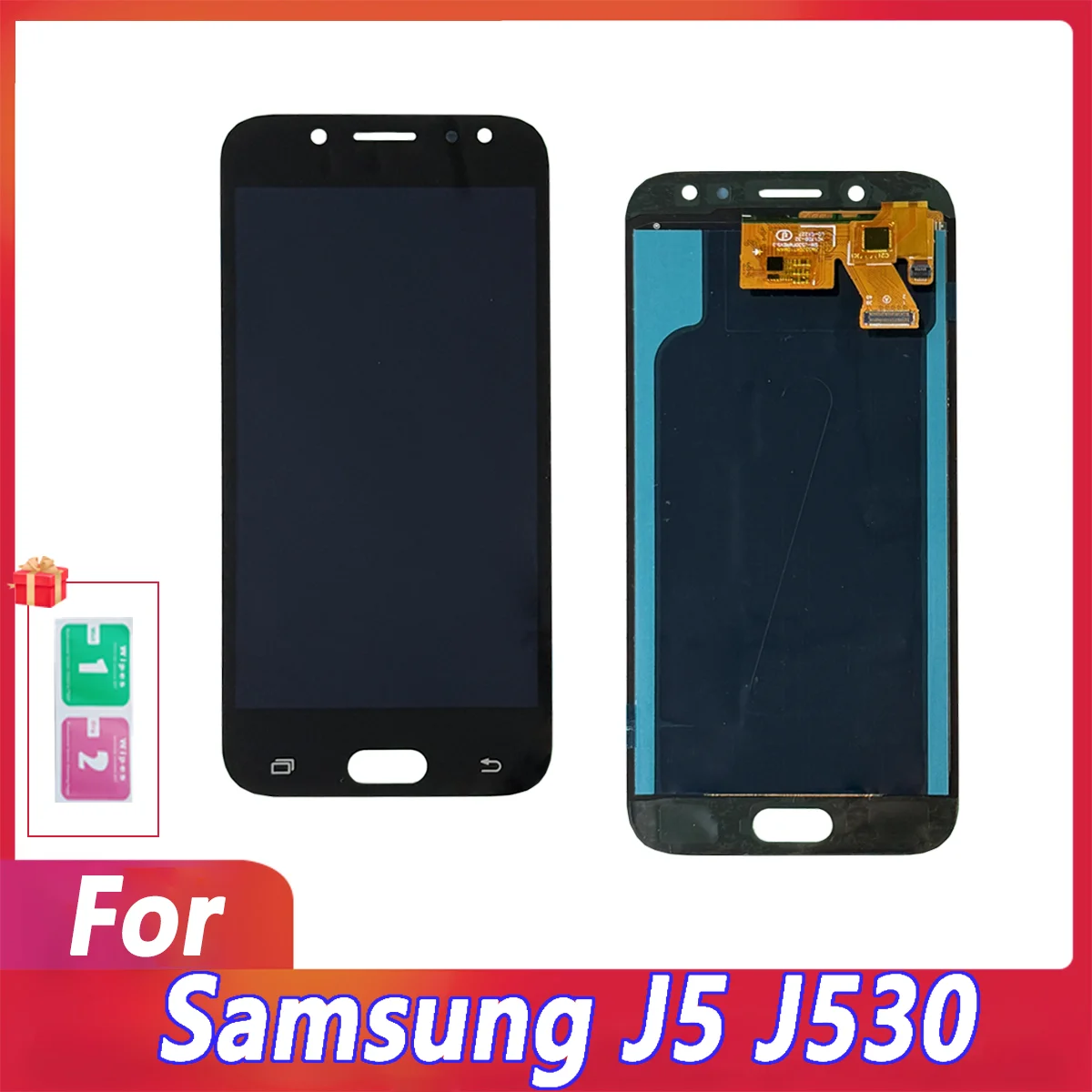 Tela oled testada para samsung j5 j530 lcd digitador da tela de toque para samsung j5 j530f substituição do conjunto lcd