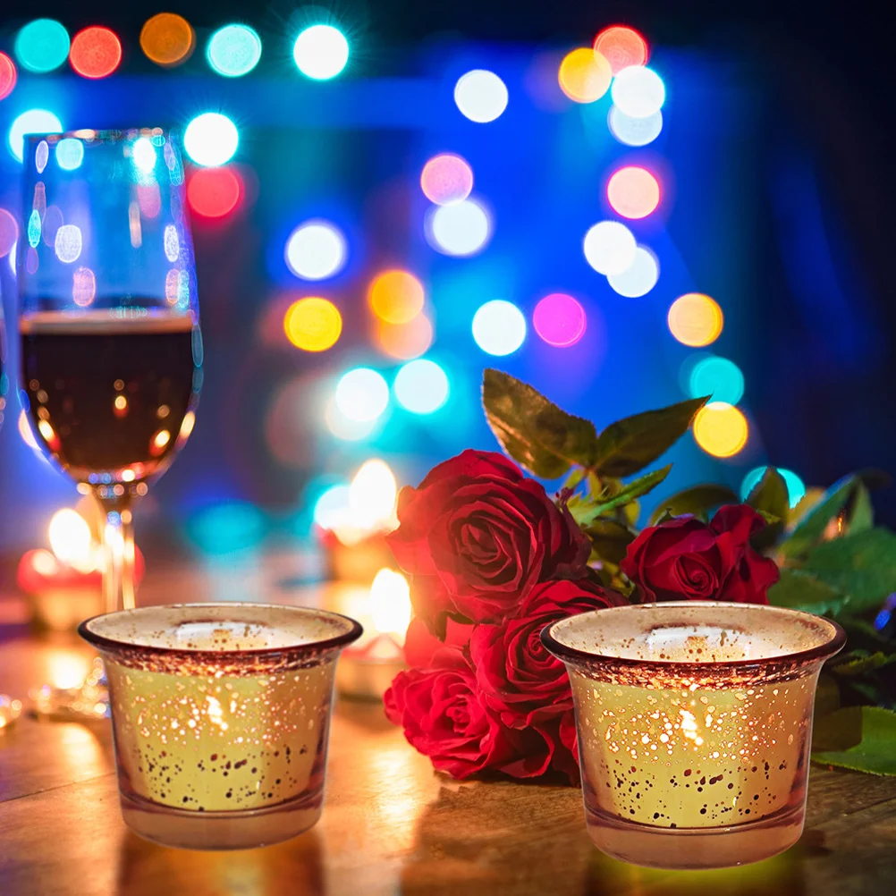 

12Pcs Decorative Cups Sturdy Glass Holder for Aromatherapy Romantic Evening Party Table Centerpiece Supplies