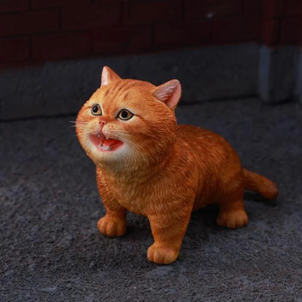 

New JXK JXK277 Realistic Cat Figurine Stylish Decor Tabletop Decoration Adorable Pet Statue Handheld Gift For Collection