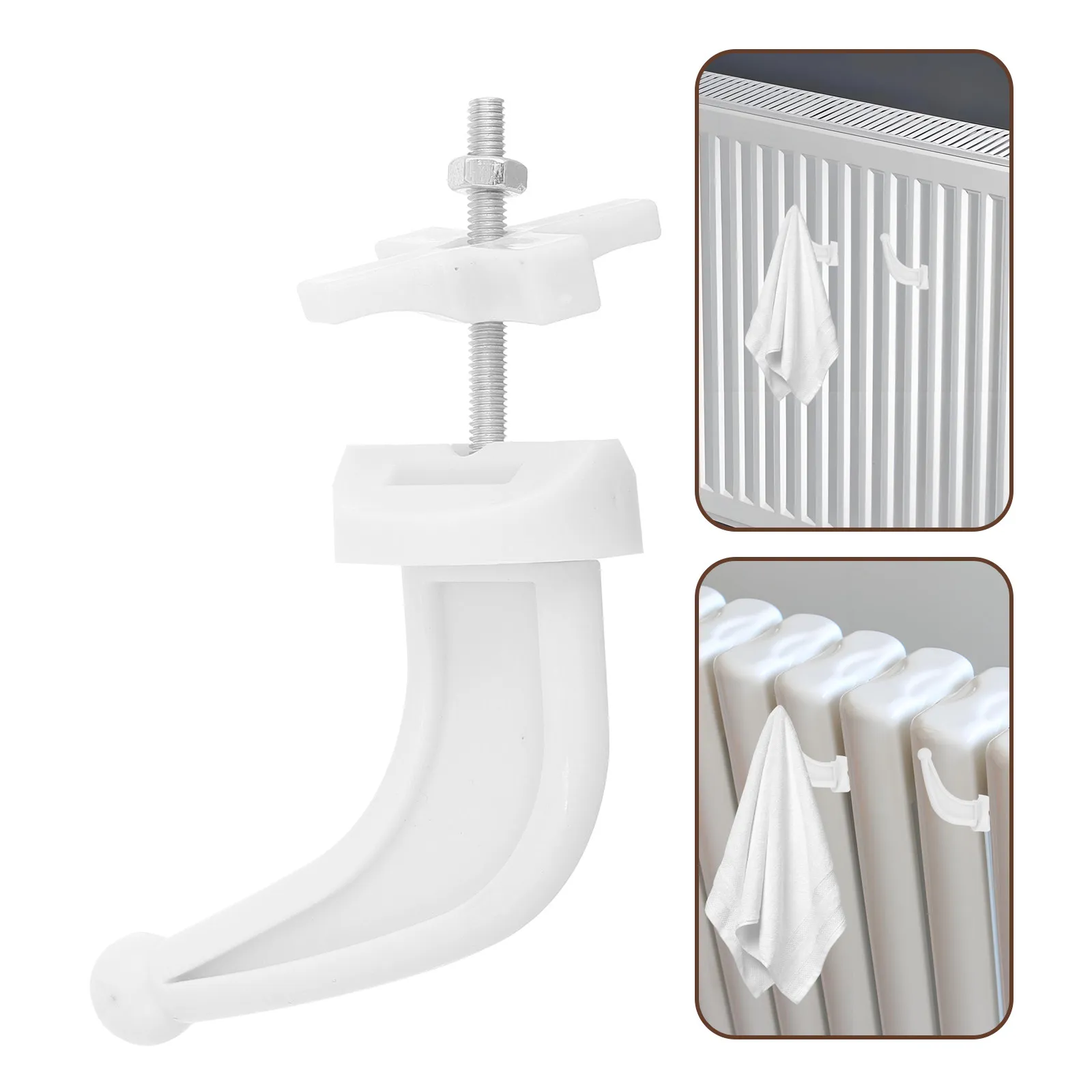 

10pcs Radiator Hooks For Towels Shoes And Hats No Drill Installation White Plastic Clothes Hangers For Bathroom And Kitchen
