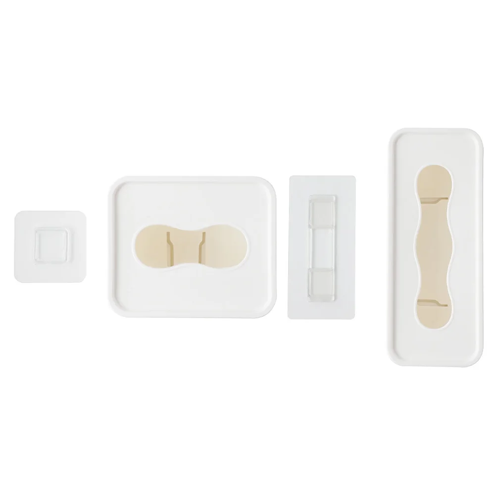 

2Pcs Storage Box Dispensers Household Simple Design Mask Gloves Wet Tissue Holder Large Opening Plastic Container Desktop