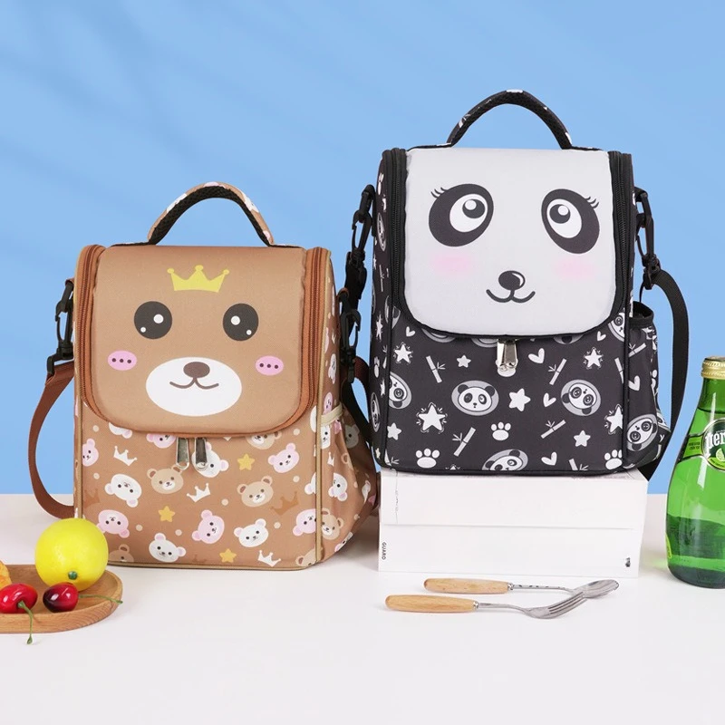 Children's Lunch Bag Portable Oblique Span Folding Ice Bag Kindergarten Primary School Students Lunch Bag