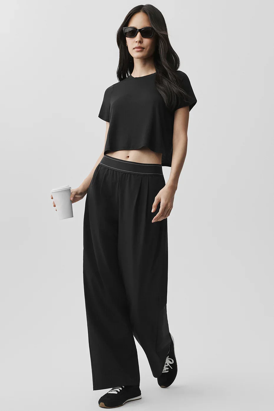 

for aio Women Casual Yoga Pants Quick Dry Straight Leg Lightweight Summer Trousers Reflective Logo Soft Activewear